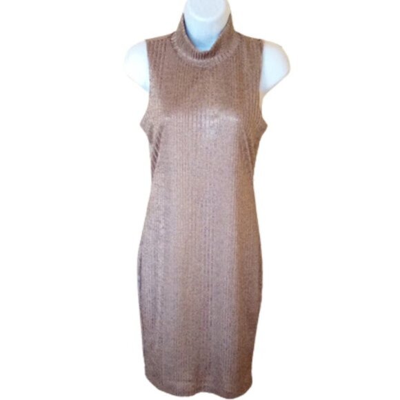 GUESS Bronze Knit Dress Size Small - Picture 2 of 5